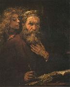 REMBRANDT Harmenszoon van Rijn Evangelist Mathaus und der Engel Spain oil painting artist